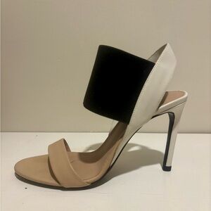 Vince Black, White, and Tan Heels